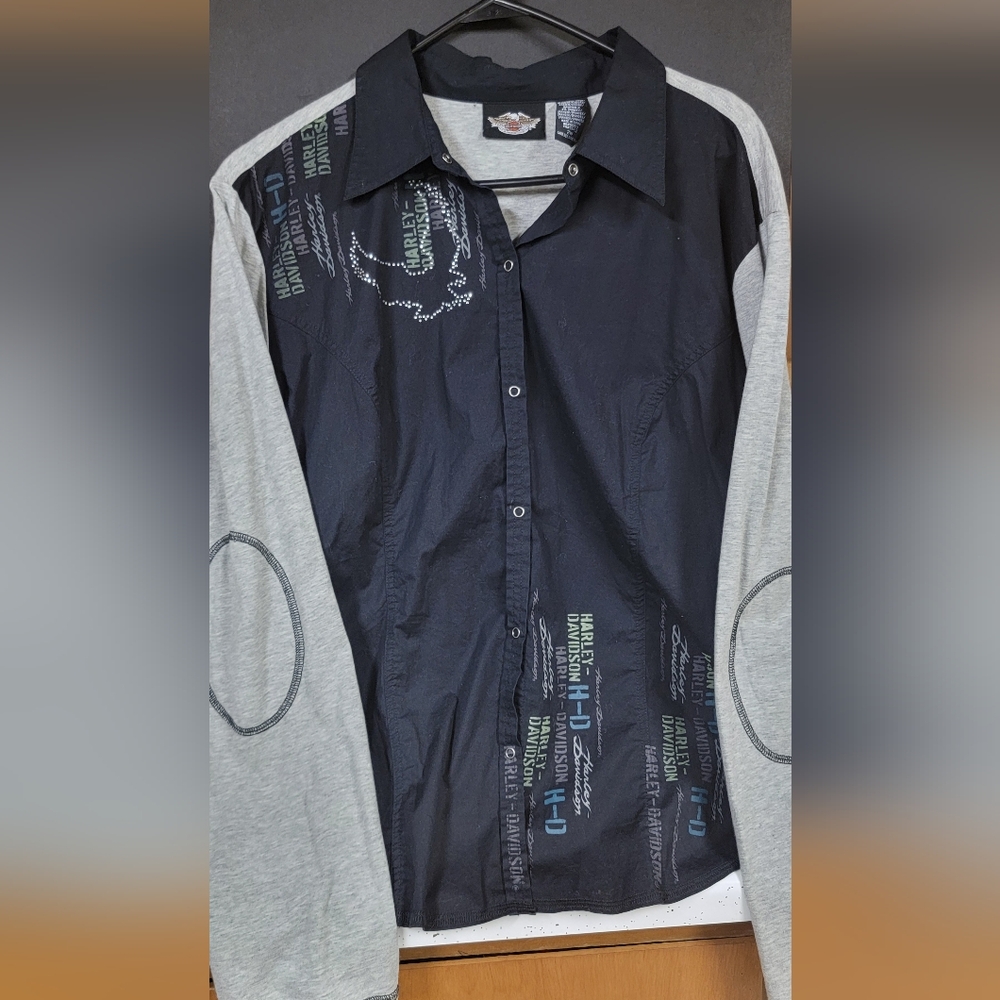 Harley-Davidson Black and Gray Jacket